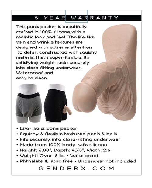 Gender X - 4-Inch Silicone Gender-Affirming Packer CherryAffairs