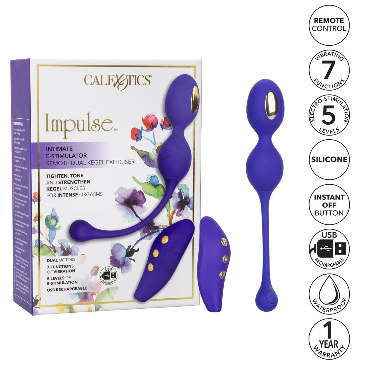 CalExotics - Impulse Remote Dual Kegel eStim Pelvic Floor Exerciser CE2157 CherryAffairs