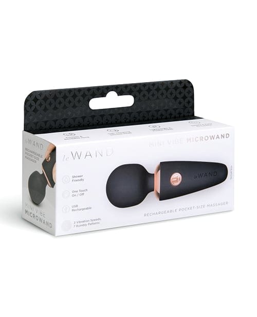 Le Wand - Mini Micro Rechargeable Wand Massager (Black) LW1013 CherryAffairs