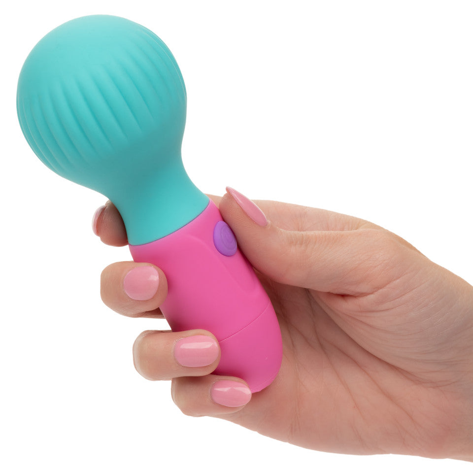 CalExotics - Máy rung mini dạng đũa sạc lại Naughty Bits To The Max (màu xanh dương)