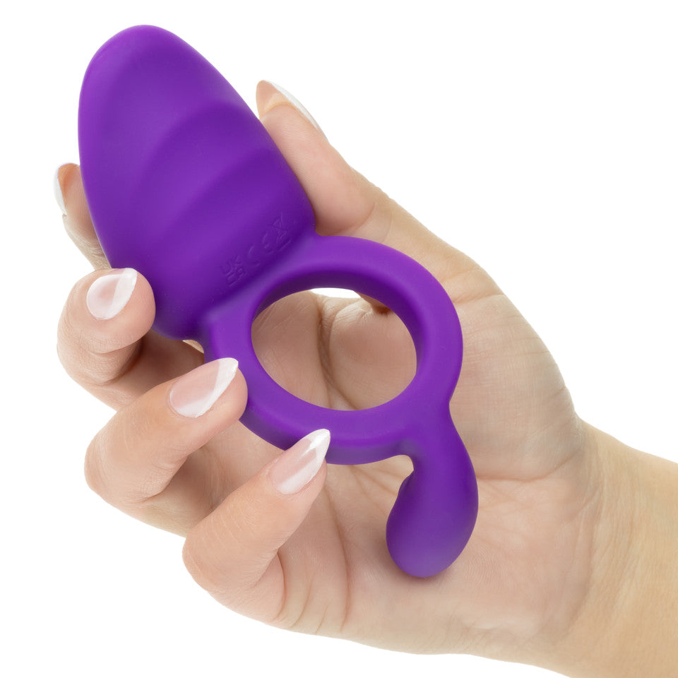 CalExotics - Vòng rung đeo dương vật Closer Ring Passion có thể sạc lại (Tím)