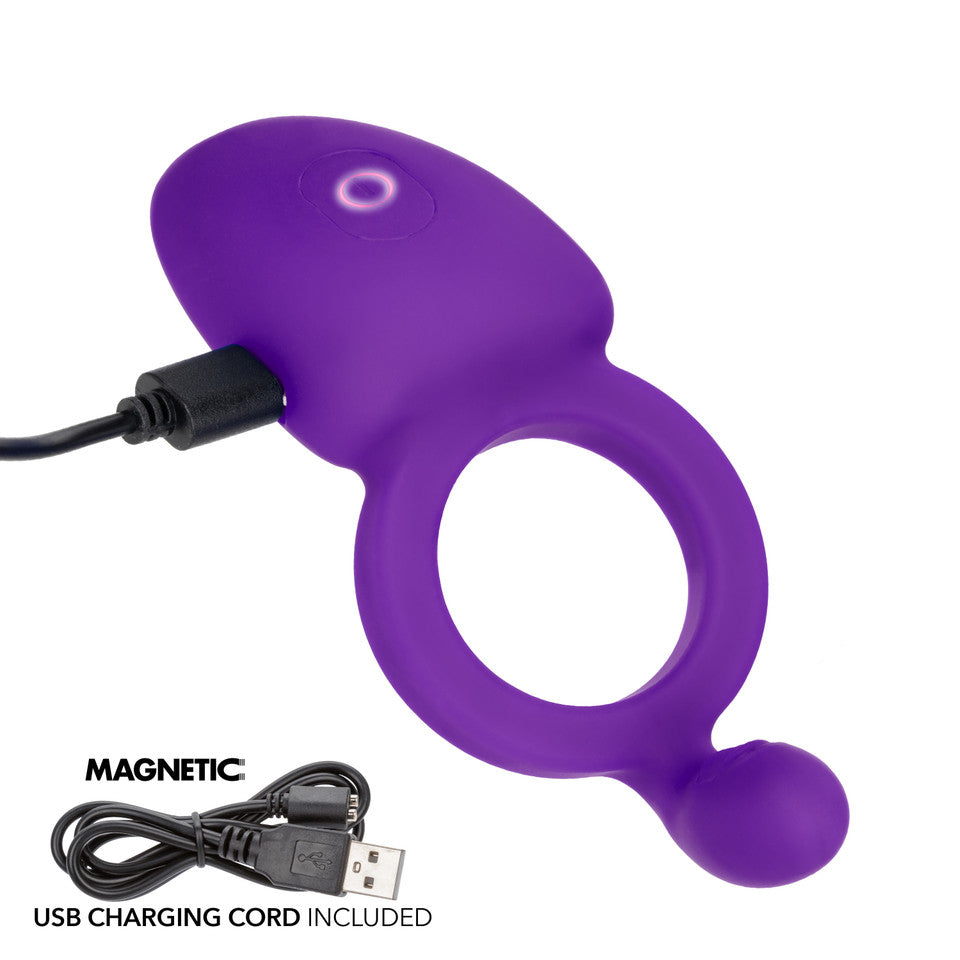 CalExotics - Vòng rung đeo dương vật Closer Ring Passion có thể sạc lại (Tím)