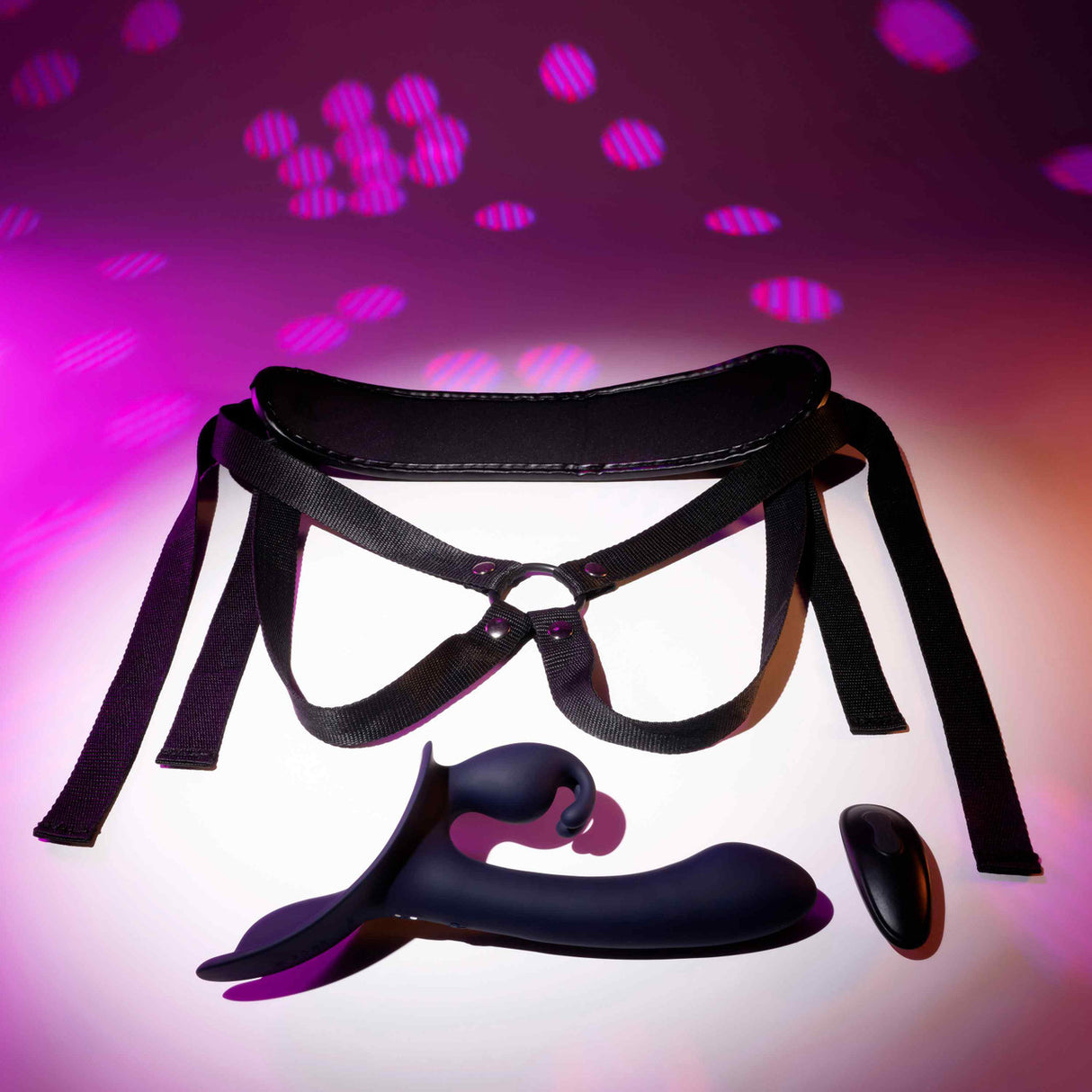 Evolved - Giving Vibes Remote-Controlled Strap-On Vibrator (Black)