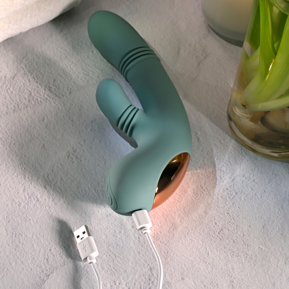 Evolved - Máy rung thỏ sạc điện Rub Me Tender (Xanh lá)