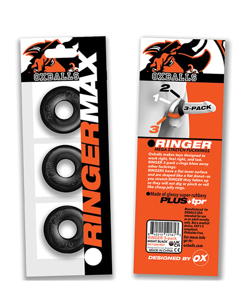 Oxballs - Ringer Max Three-Piece Stretch Cock Ring Set CherryAffairs