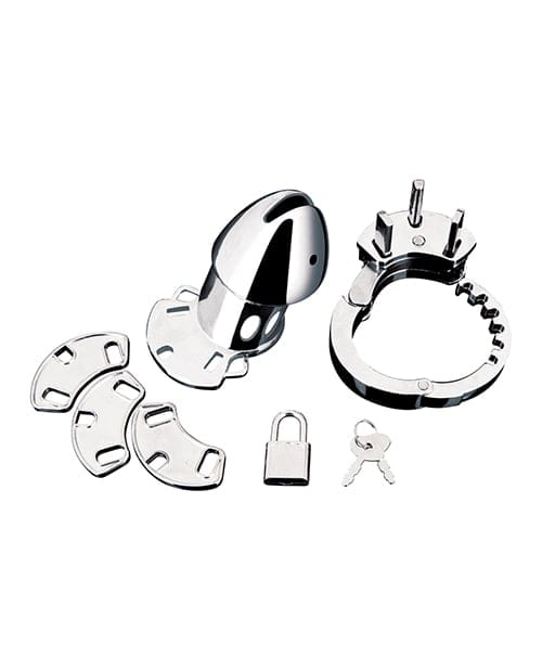 Blue Line - Obedience Metal Chastity Cage (Silver) BL1016 CherryAffairs