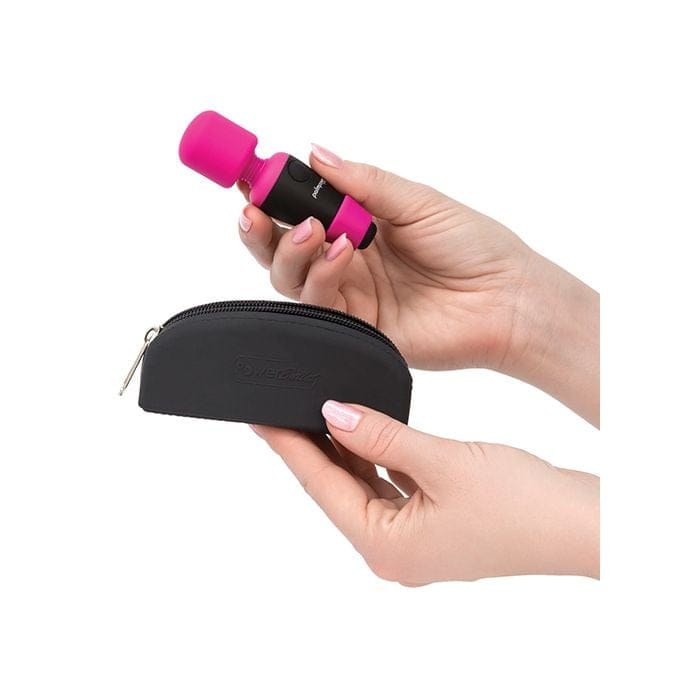 BMS Factory - PalmPower Pocket Rechargeable Mini Wand Vibrator (Pink) BMS1026 CherryAffairs