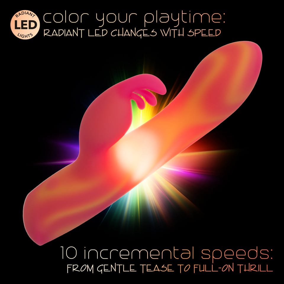 CalExotics - Endless Summer Moonlight Magic Rechargeable Rabbit Vibrator (Orange) CE2149 CherryAffairs