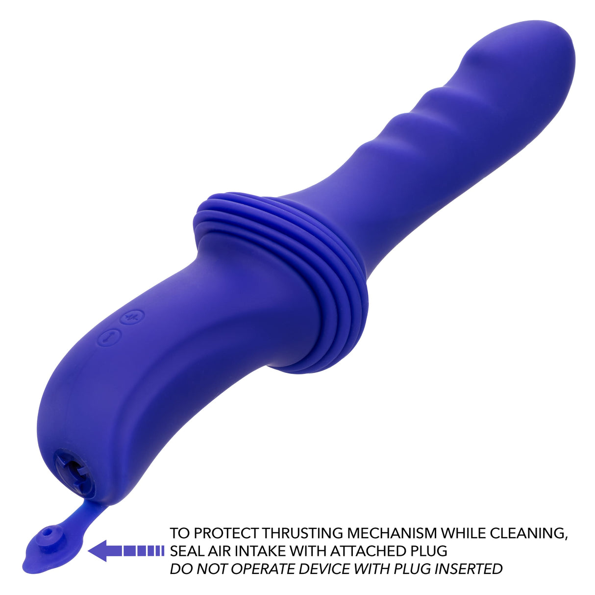 California Exotics - Overdrive Remote Control Sex Machine Ridged Thruster (Blue) CE2117 CherryAffairs