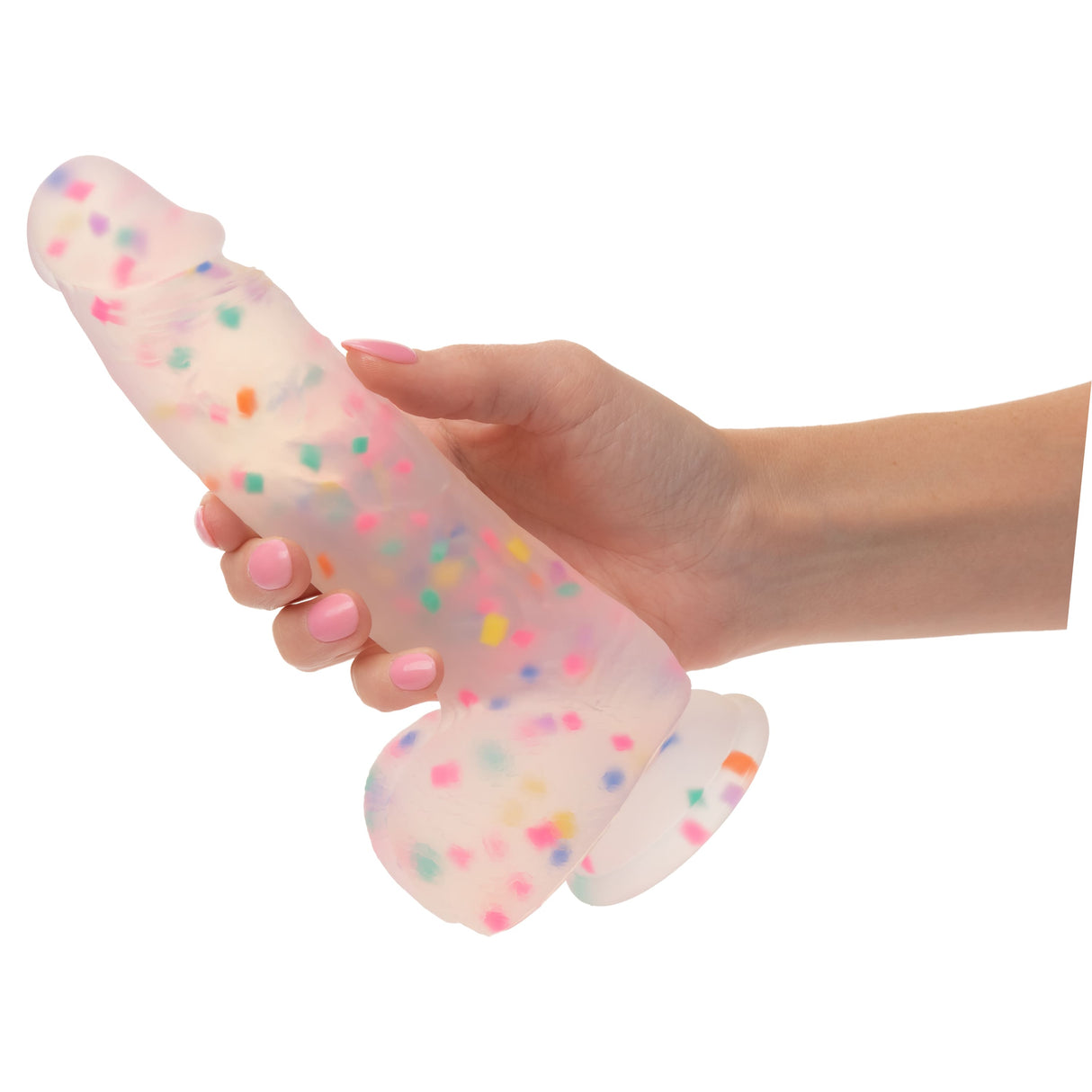 California Exotics - Party Boy Confetti Silicone Studs Dildo 6" (Multicolor) CE2121 CherryAffairs