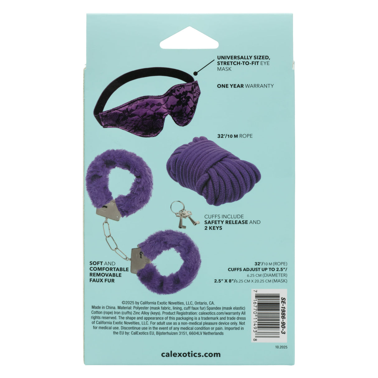California Exotics - Pleasure Kits Indulgent Collection BDSM Set (Purple) CE2125 CherryAffairs