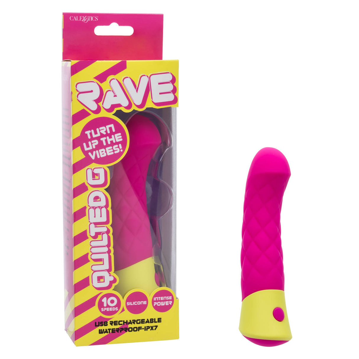 California Exotics - Rave Quilted G Spot Dildo (Pink) CE2116 CherryAffairs