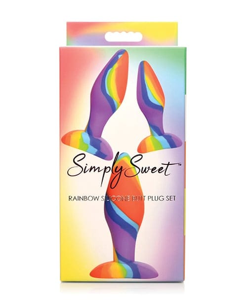 Curve Novelties - Simply Sweet Rainbow Silicone Anal Plug Set CN1014 CherryAffairs