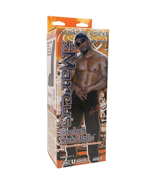Doc Johnson - Signature Realistic Dildos Mr. Marcus 9" Realistic Dildo & Balls withRemovable Vac-U-Lock Suction Cup DJ1198 CherryAffairs