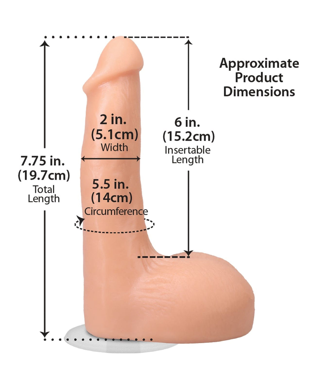 Doc Johnson - Signature Realistic Dildos ULTRASKYN 7.5" Realistic Dildo withRemovable Vac-U-Lock Suction Cup - The… DJ1203 CherryAffairs