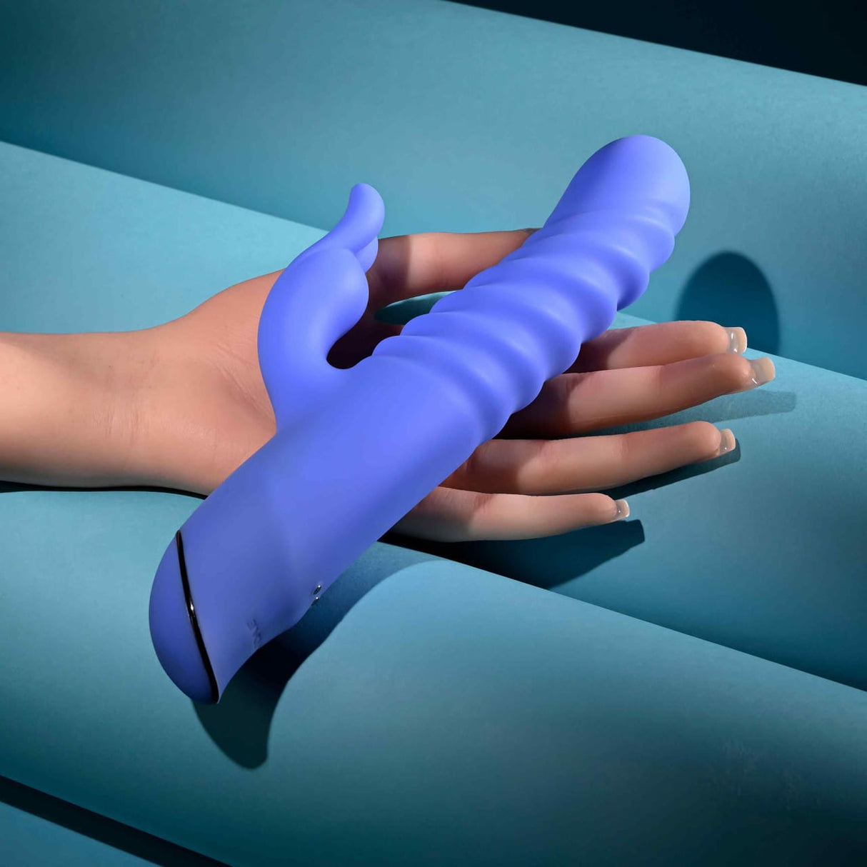 Evolved - Knock Knock Rechargeable Rabbit Vibrator (Blue) EV1219 CherryAffairs