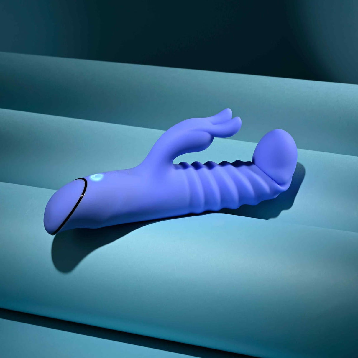 Evolved - Knock Knock Rechargeable Rabbit Vibrator (Blue) EV1219 CherryAffairs
