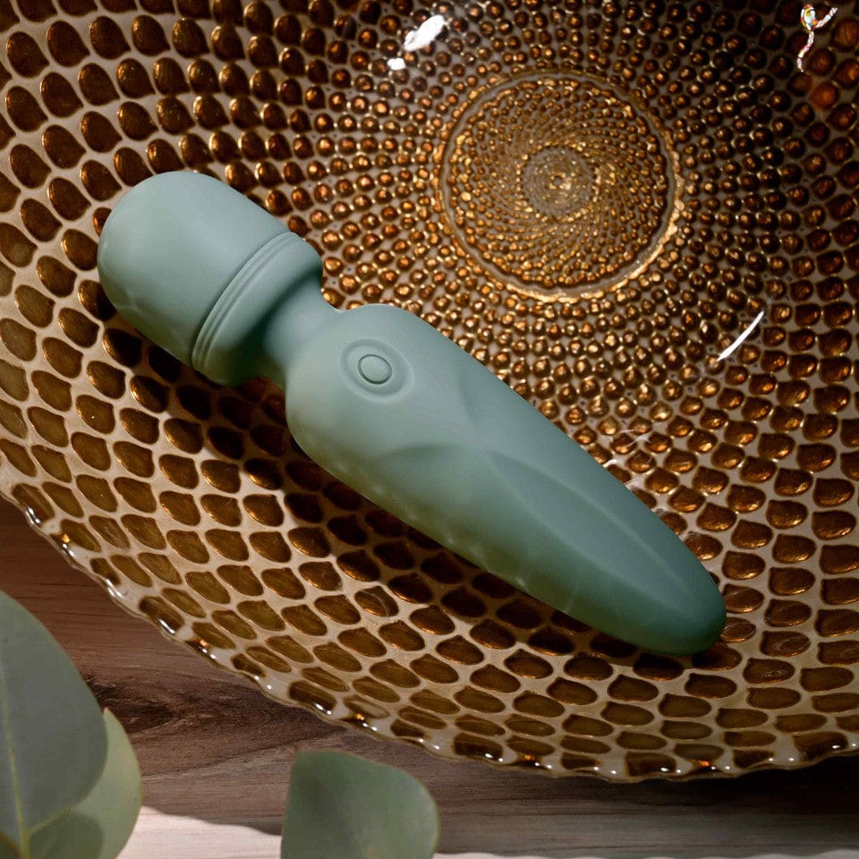 Evolved - Rumble Vibrating Mini Wand Massager (Green) EV1190 CherryAffairs