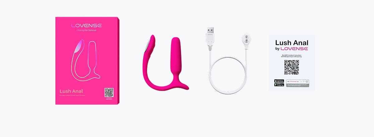 Lovense - Lush Anal Vibrating Butt Plug (Pink) LOS1075 CherryAffairs