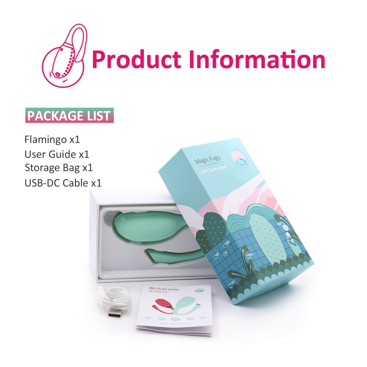 Magic Motion - Fugu App-Controlled Egg Vibrator Wireless Remote Control Egg (Vibration) Rechargeable