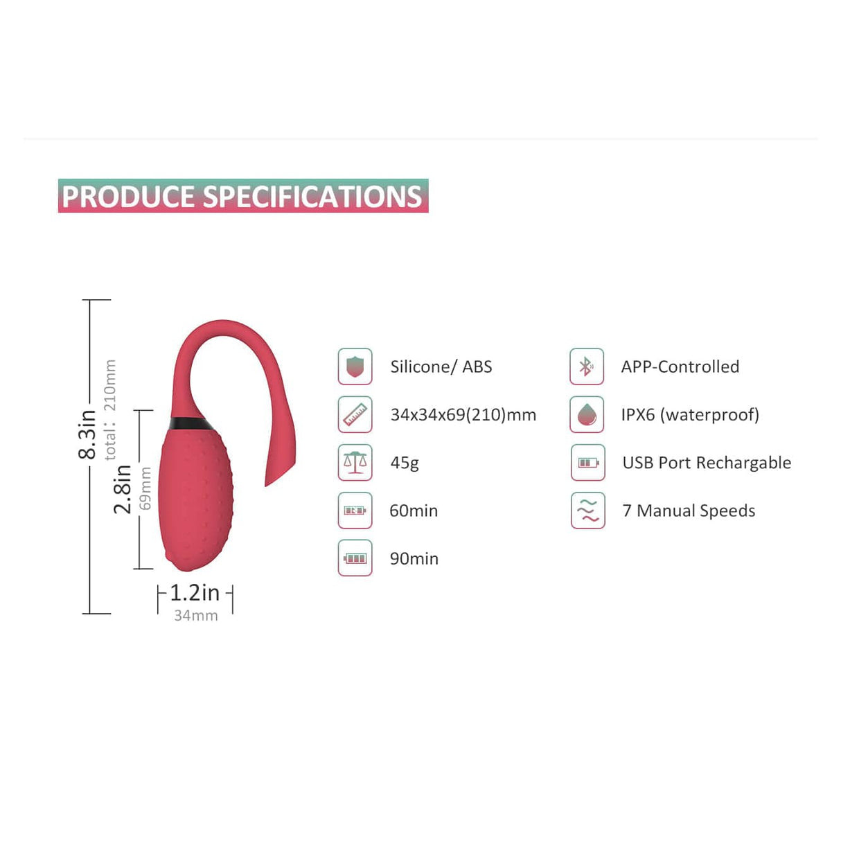 Magic Motion - Fugu App-Controlled Egg Vibrator Wireless Remote Control Egg (Vibration) Rechargeable