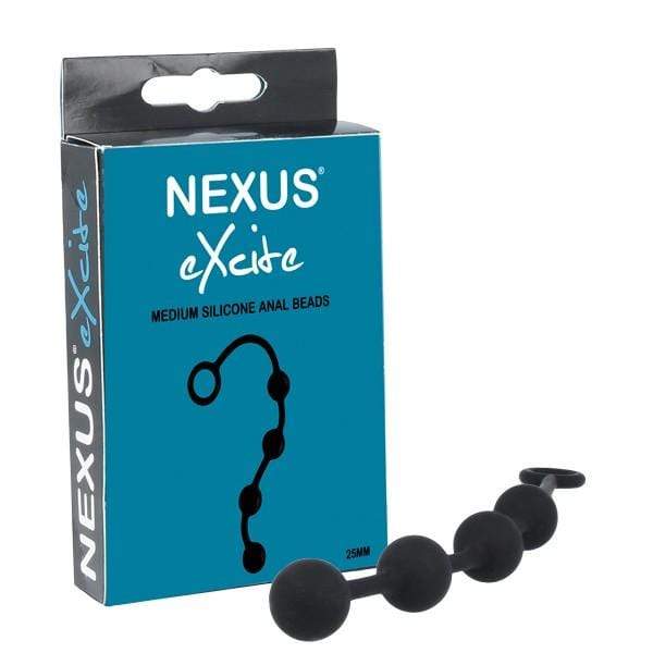 Nexus - Excite Silicone Anal Beads Black 5060274221322 Anal Beads (Non Vibration)