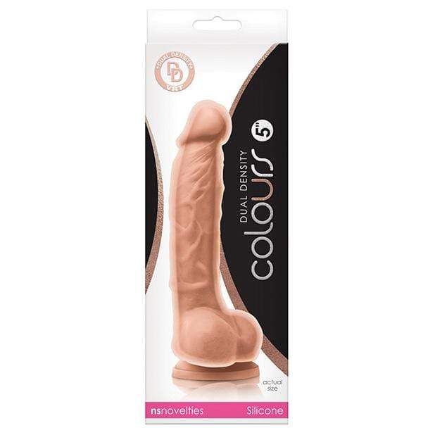 NS Novelties - Colours Dual Density Silicone Realistic Dildo with Balls Realistic Dildo with suction cup (Non Vibration)