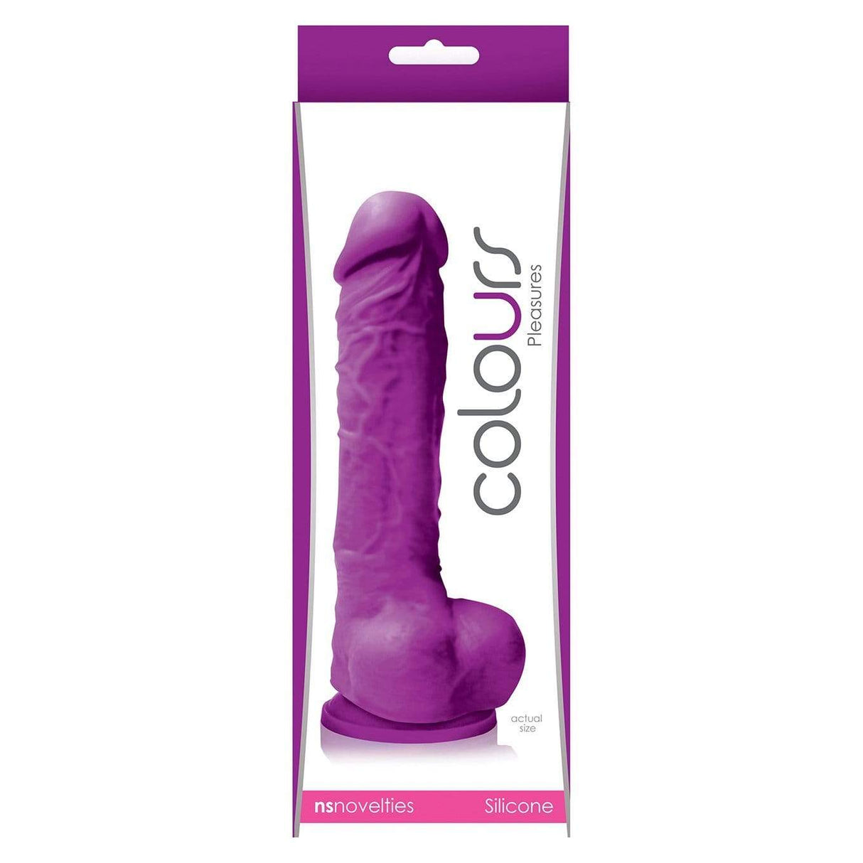 NS Novelties - Colours Pleasures Silicone Suction Cup Realistic Dildo with Balls Realistic Dildo with suction cup (Non Vibration)