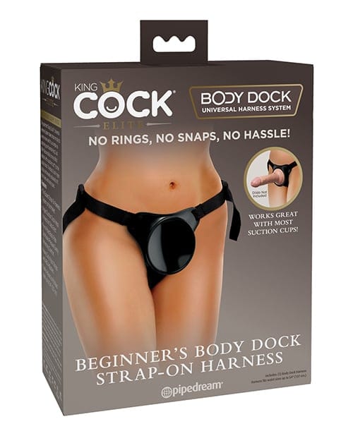 Pipedream - King Cock Elite Beginners Body Dock Strap On Harness (Black) PD2066 CherryAffairs