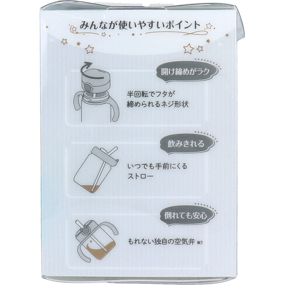 Richell - Axstars Baby Straw Cup Clear Tritan Training Water Bottle Mug Baby Water Bottle