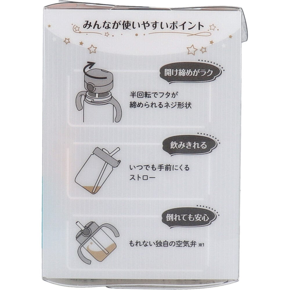 Richell - Axstars Baby Straw Cup Clear Tritan Training Water Bottle Mug Baby Water Bottle