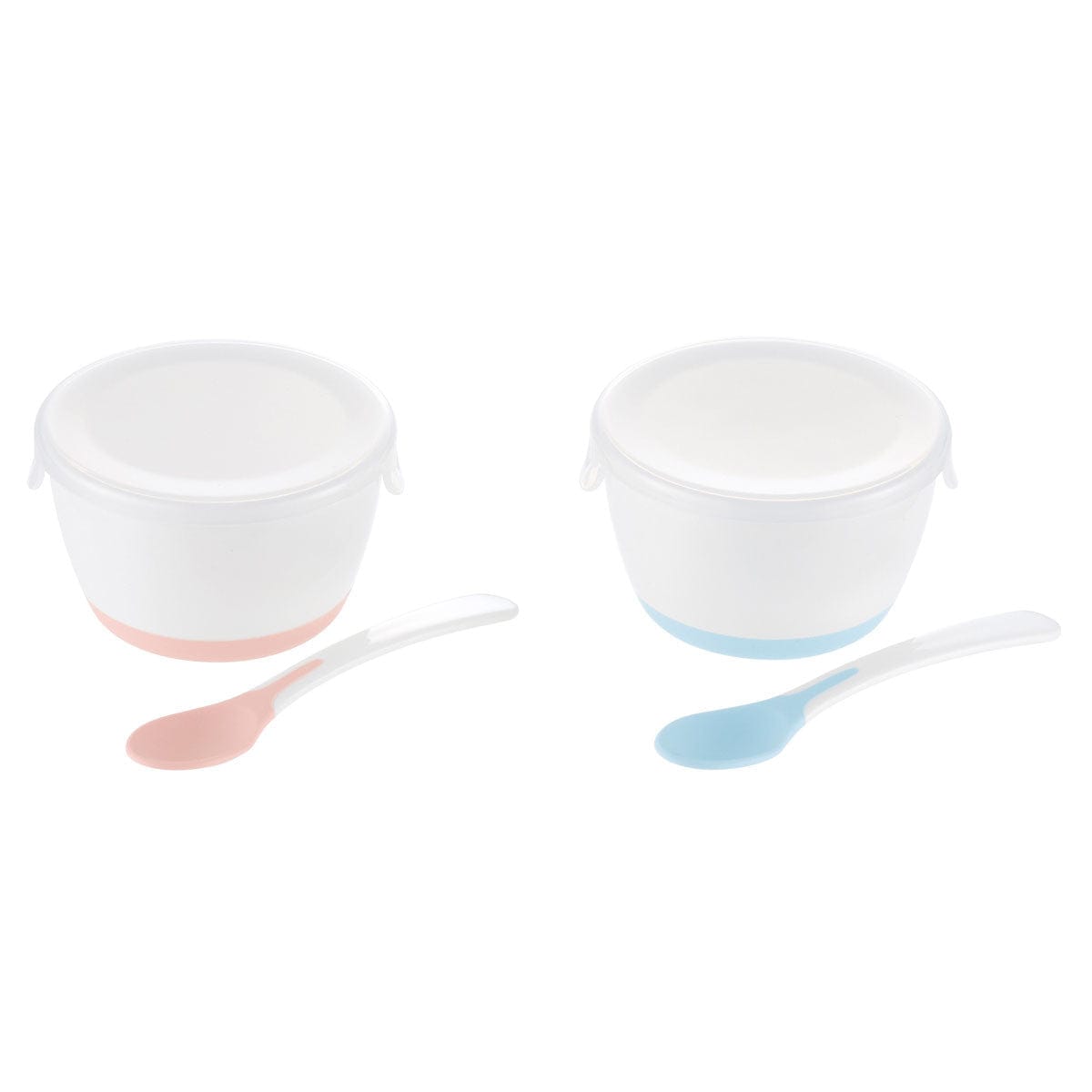 Richell - T.L.I Soft Baby Food Container with Lid and Spoon Set Baby Utensils Set