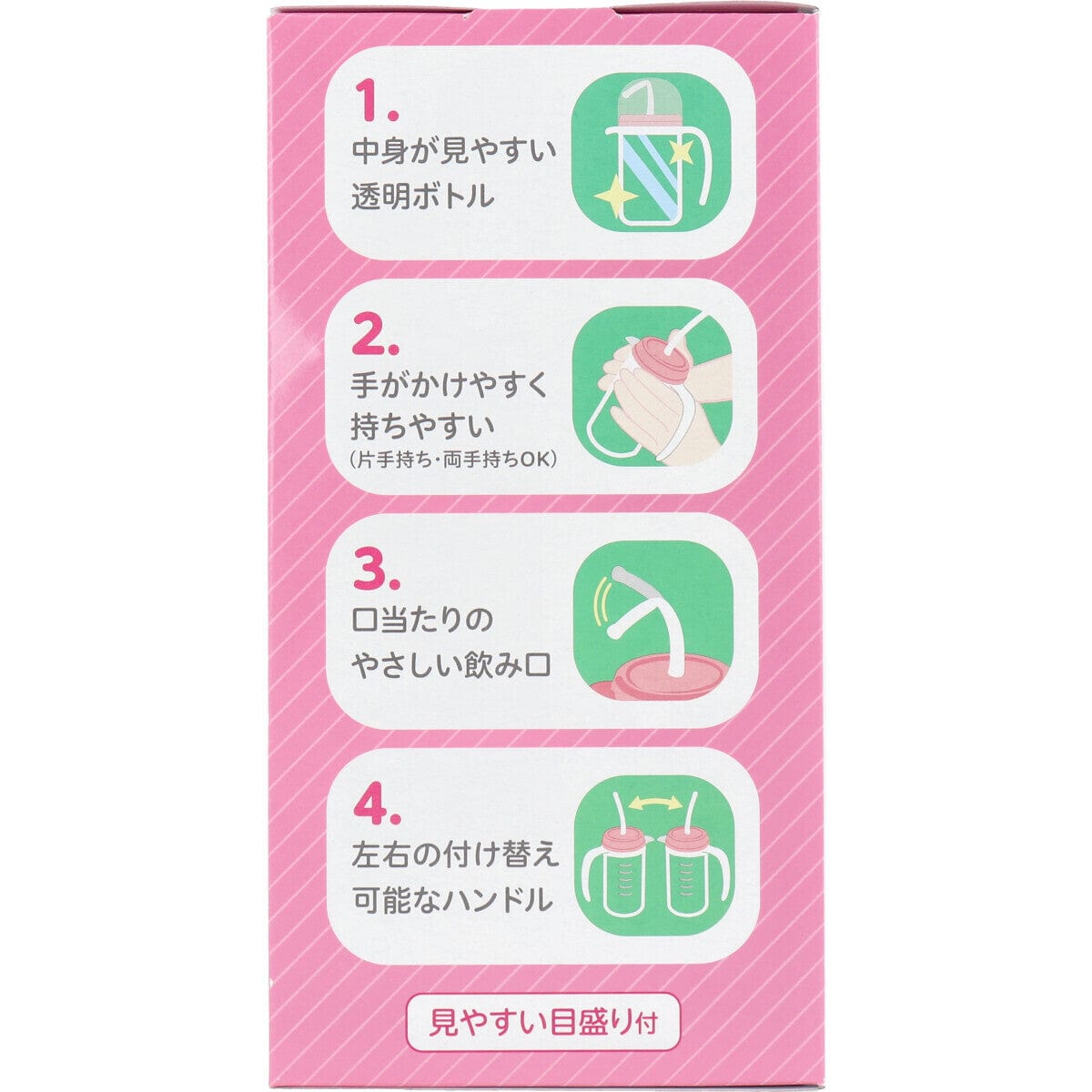 Richell - You Can Use It Easy Handle Clear Drinking Straw Cup Baby Cup