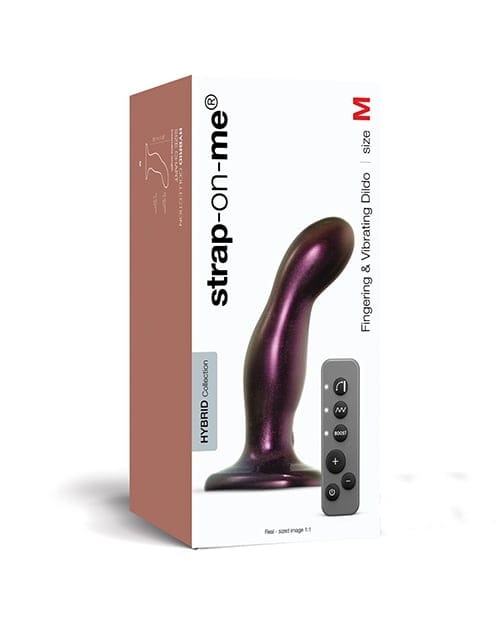 Strap On Me - Fingering and Vibrating Rechargeable Dildo (Purple) SOM1001 CherryAffairs