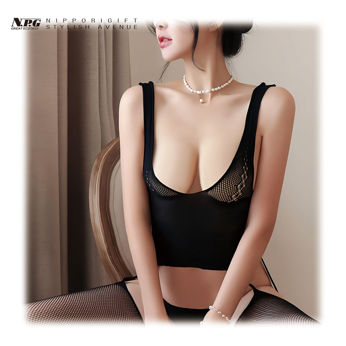 Stylish Avenue - Garter Bustier-Style Bodystocking SAV1002 CherryAffairs