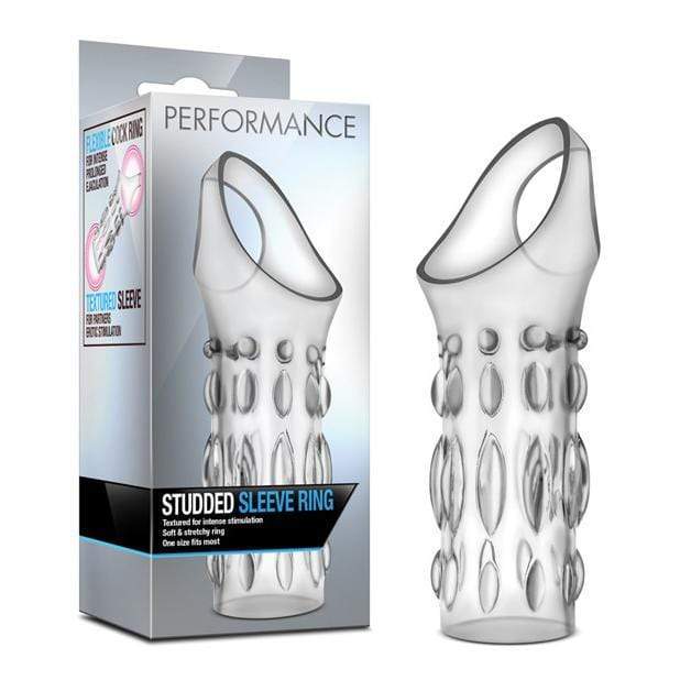 Blush Novelties - Performance Studded Cock Sleeve Ring (Clear) Cock Sleeves (Non Vibration)