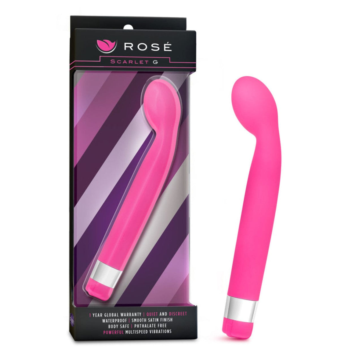 Blush Novelties - Rose Scarlet G Vibrator Pink 735380322601 G Spot Dildo (Vibration) Non Rechargeable