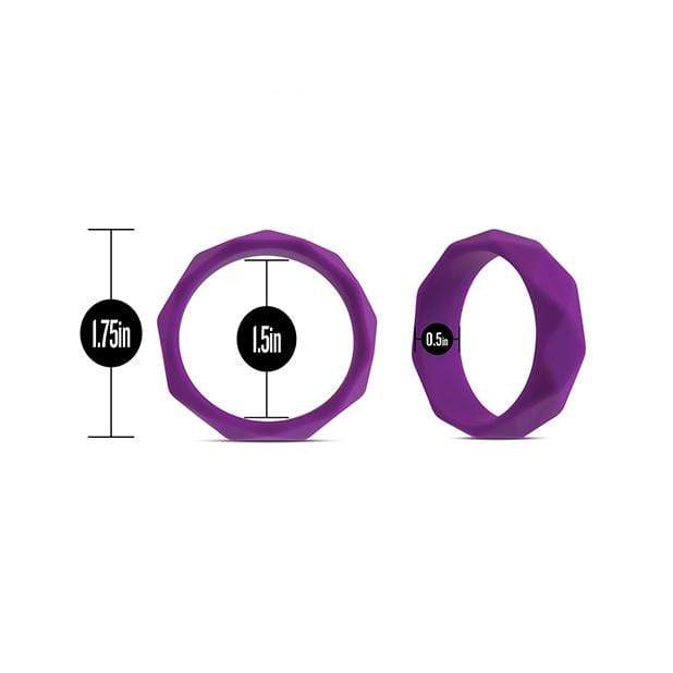 Blush Novelties - Wellness Geo C Ring (Purple) Silicone Cock Ring (Non Vibration)