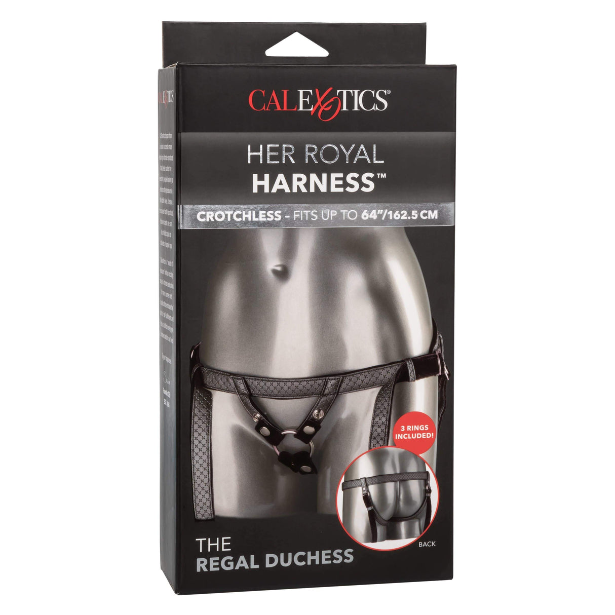 California Exotics - Her Royal Harness The Regal Duchess Strap On (Black) Strap On w/o Dildo