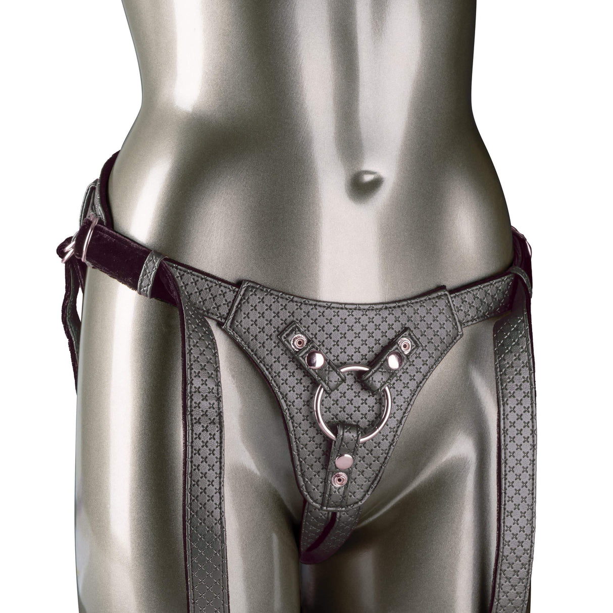 California Exotics - Her Royal Harness The Regal Queen Strap On (Black) Strap On w/o Dildo