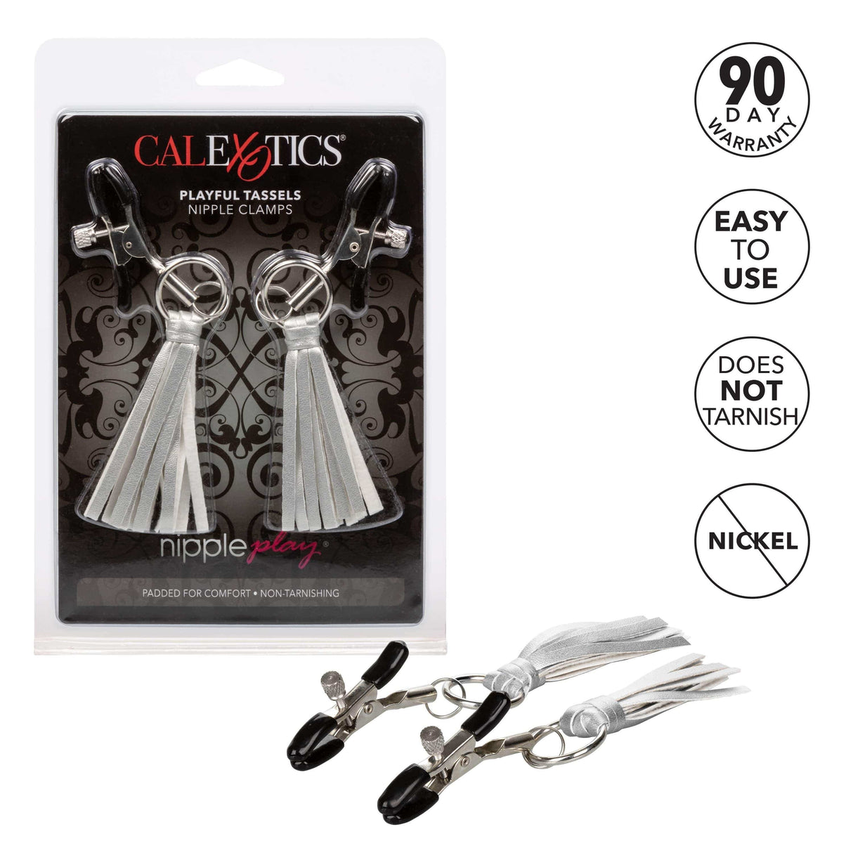 California Exotics - Nipple Play Playful Tassels Nipple Clamps Nipple Clamps (Non Vibration)