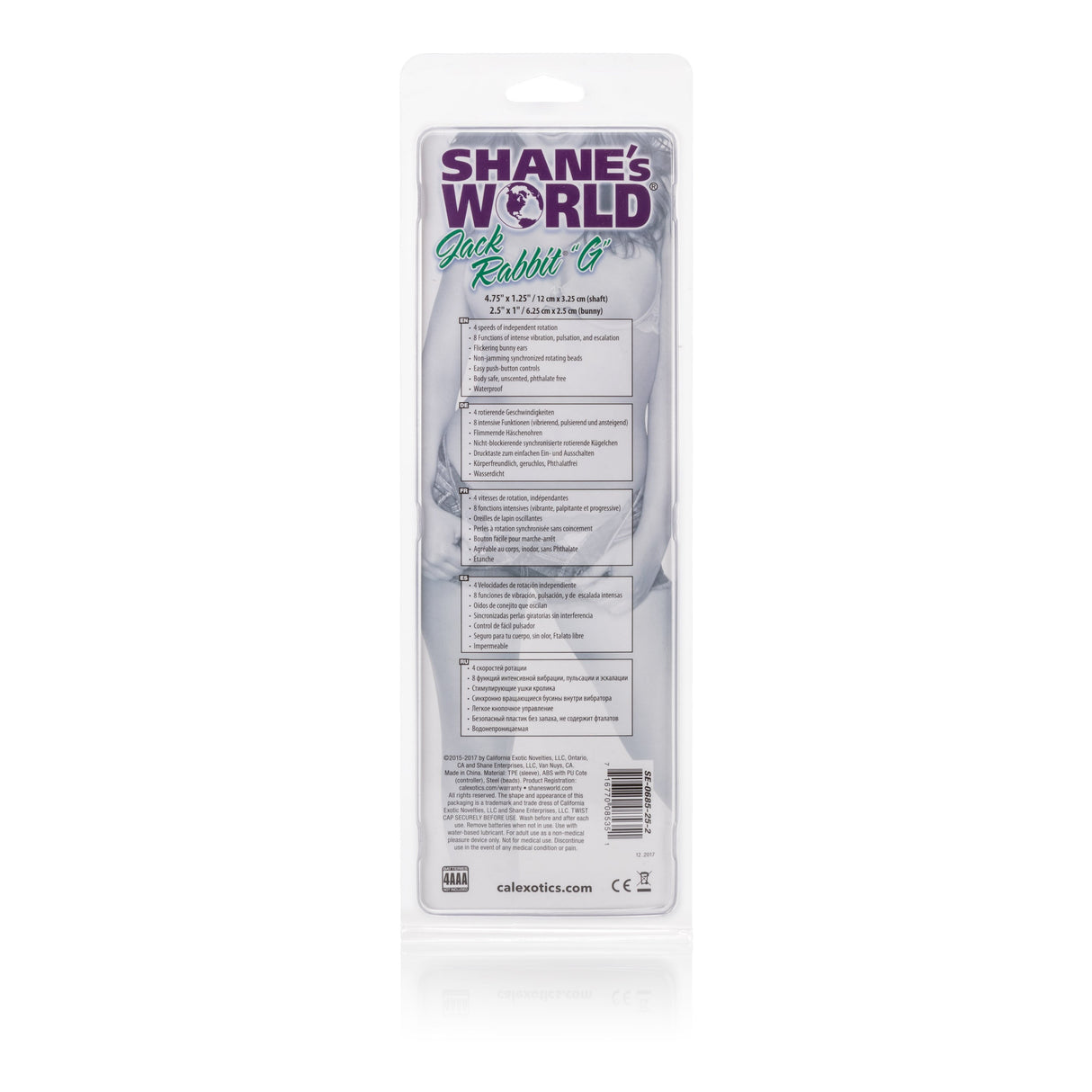 California Exotics - Shane's World Jack Rabbit G Vibrator (Purple) CE1525 CherryAffairs
