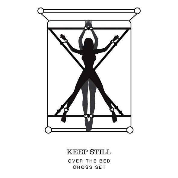Fifty Shades of Grey - Keep Still Over the Bed Cross Restraint Set - CherryAffairs.sg
