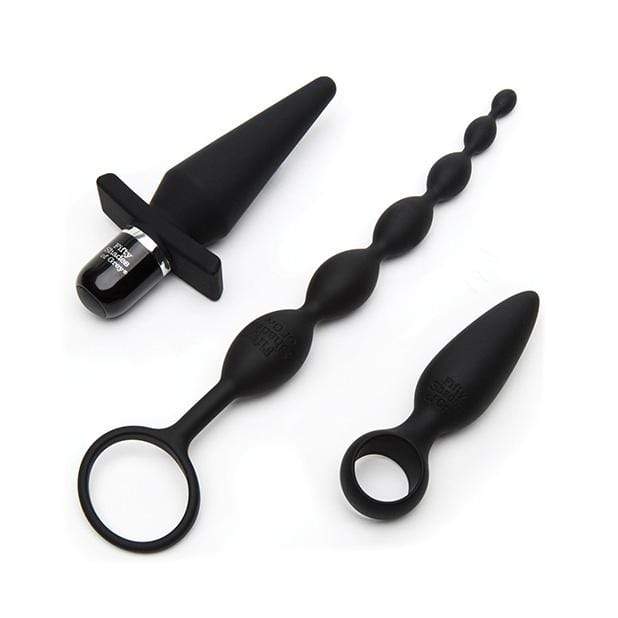 Fifty Shades of Grey - Pleasure Overload Take it Slow Gift Set (Black) Anal Kit (Vibration) Non Rechargeable