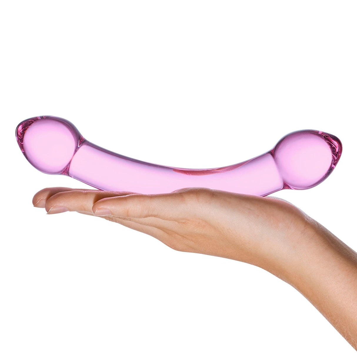 Glas - Double Trouble Hand Blown Glass Dildo 7.25" (Purple) Glass Dildo (Non Vibration)