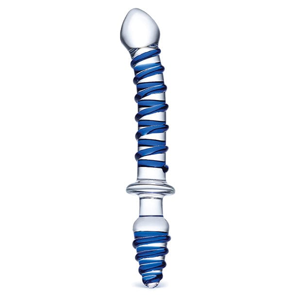 Glas - Mr Swirly Double Ended Glass Dildo and Butt Plug 10" (Clear) Glass Anal Plug (Non Vibration)