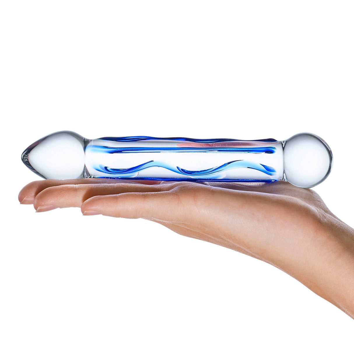 Glas - Tip Textured Glass Dildo 6.5" (Clear) Glass Dildo (Non Vibration)