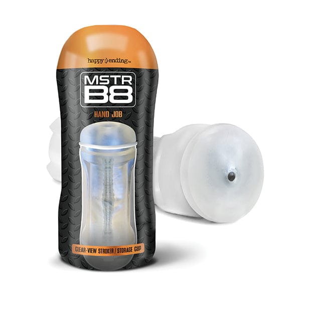 Happy Ending - MSTR B8 Hand Job Clear View Stroker Cup Masturbator (Clear) Masturbator Soft Stroker (Non Vibration)
