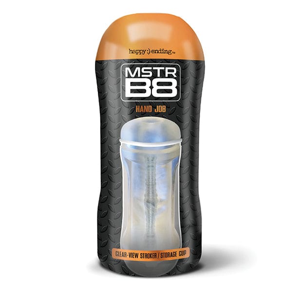 Happy Ending - MSTR B8 Hand Job Clear View Stroker Cup Masturbator (Clear) Masturbator Soft Stroker (Non Vibration)