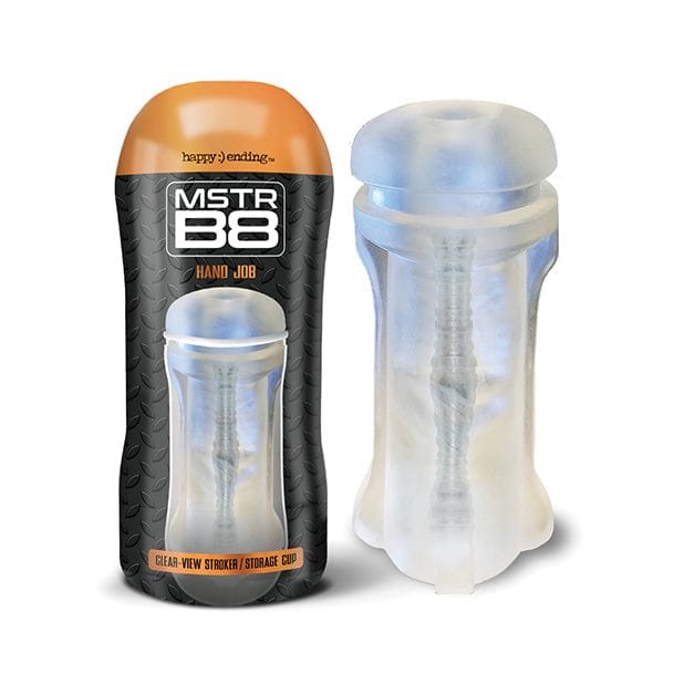 Happy Ending - MSTR B8 Hand Job Clear View Stroker Cup Masturbator (Clear) Masturbator Soft Stroker (Non Vibration)